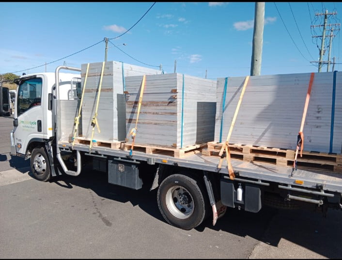 Truck loaded with Solar Panels